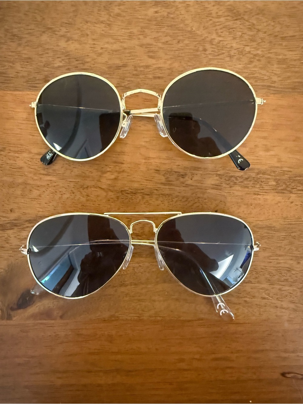 Gold Frame Black Lens Women’s Sunglasses - Classic Aviator & Round Styles